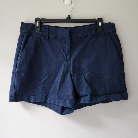 NAUTICA Flat Front Shorts | Navy Blue | Women's Size 10 - Picture 1 of 6